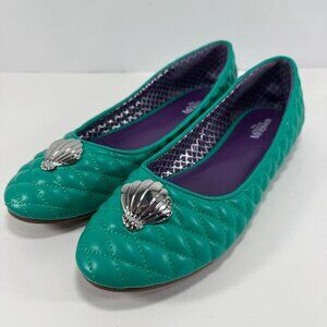Disney The Little Mermaid Shoes Womens 11/12 XL Adult Quilted Flats